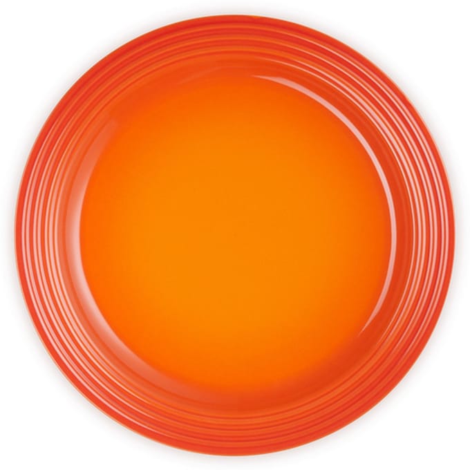 Le Creuset 4 aardewerken dinerborden Oranjerood 27cm