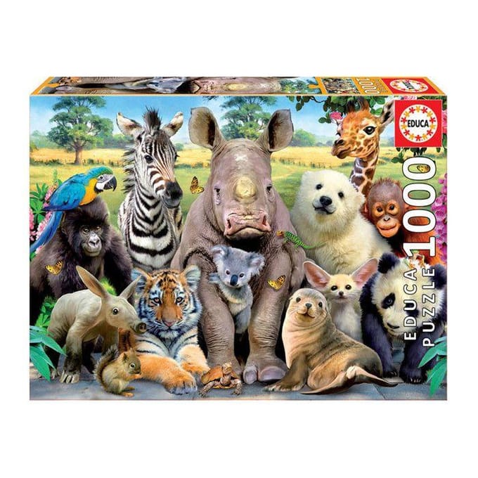 Educa - Puzzel - 1000 stukjes - Klasfoto - Dierenfoto - Legpuzzel