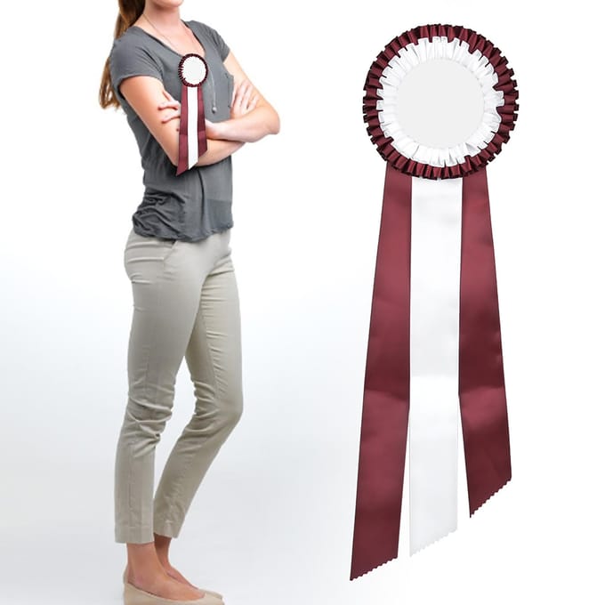 Royale Lint Rozet Badge Pin Winnaars Medaille Klasse Trofee PrijsWit brown