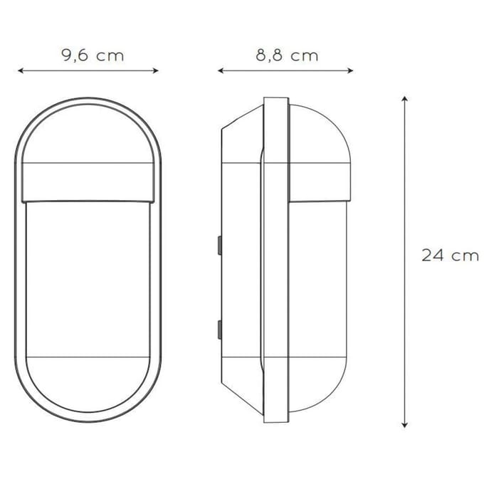 Lucide CAPSULE - Wandlamp Binnen/Buiten - 1xE27 - IP54 - Wit