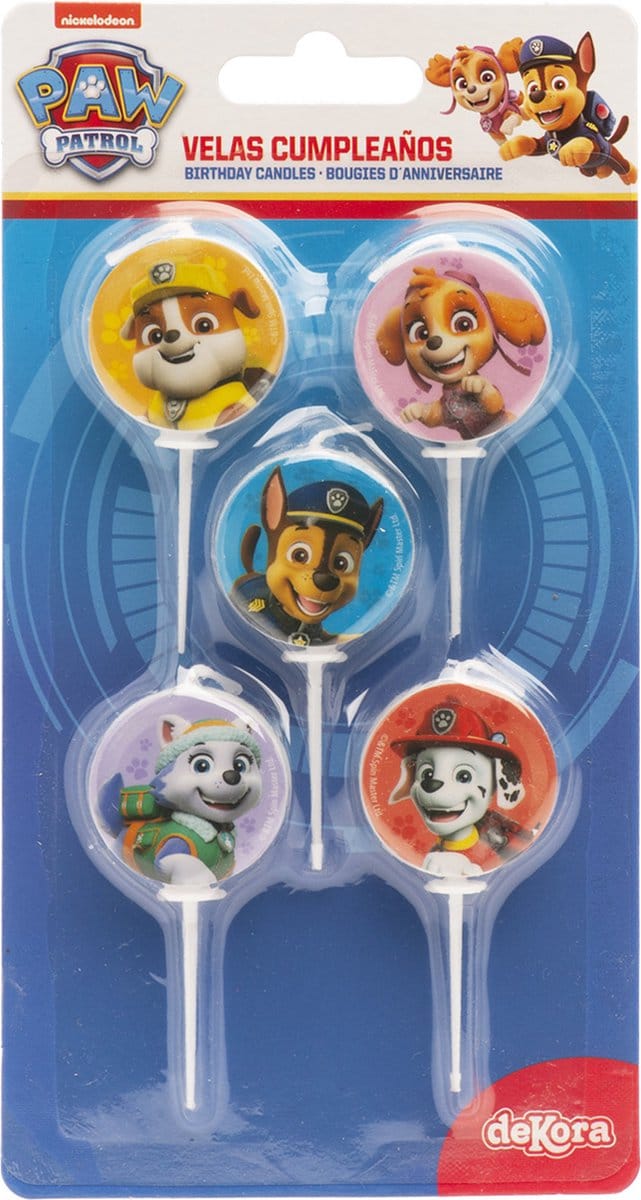 Paw Patrol Kaarsjes 5 stuks