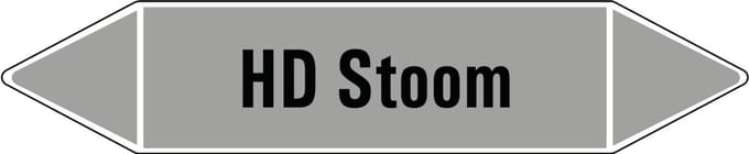 HD Stoom leidingmarkering op vel 252 x 52 mm - 3 per vel