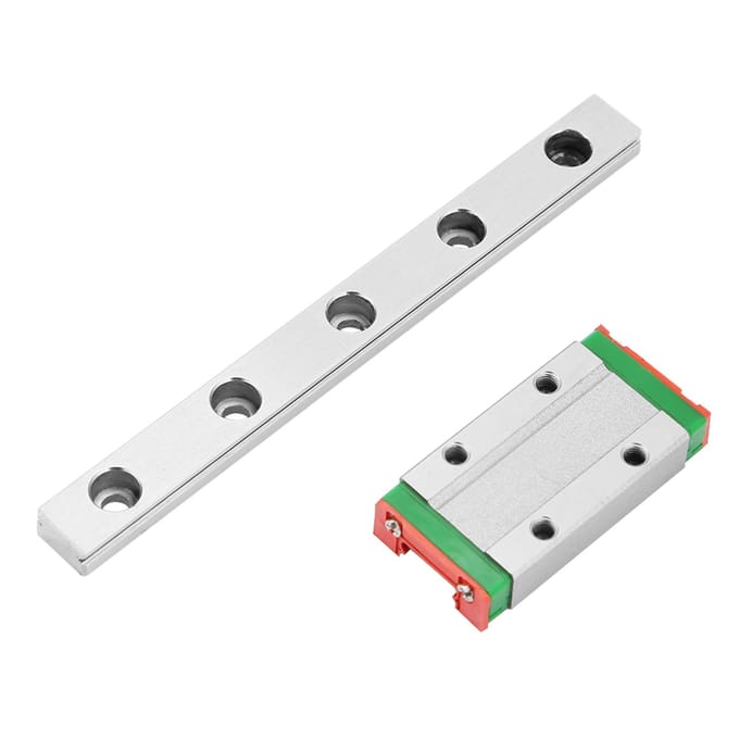 100mm MGN9H Miniatuur Lineaire Rail Geleiderail 9mm Breedte Schuifblok