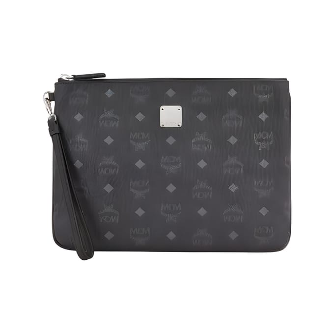 MCM Monogram Patroon Pvc Polstasje Unisex Polstasje Zwart MXZAAVI03BK001 Basic Set (Bag+Dust Bag) black