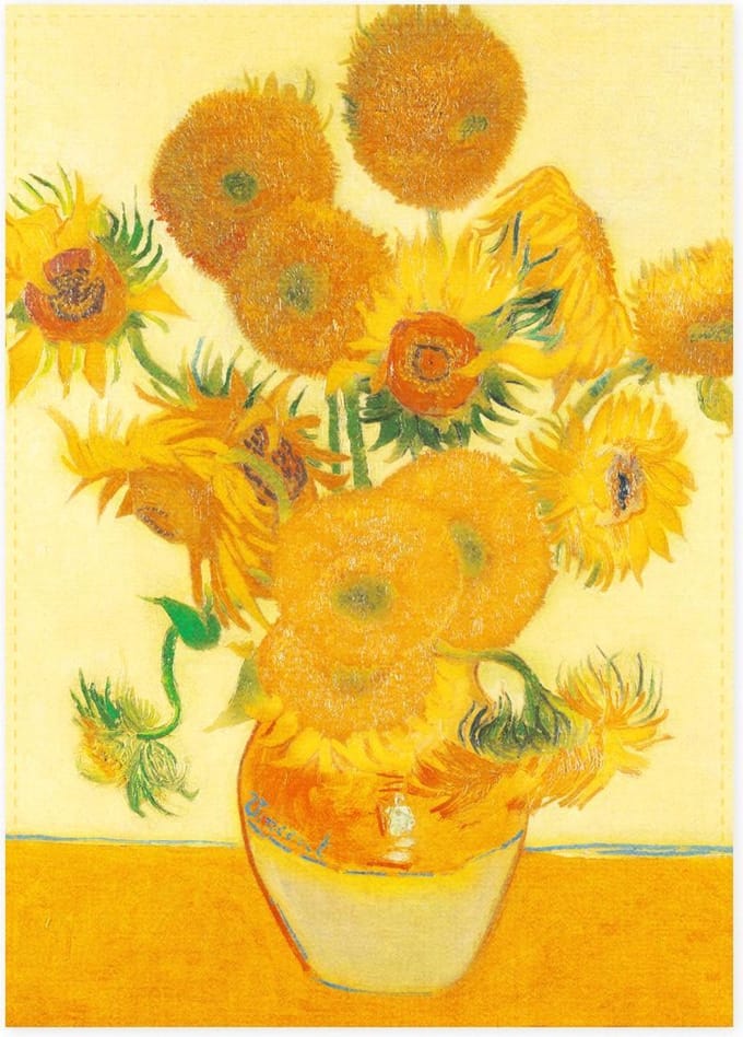 Theedoek Van Gogh Zonnebloemen 50 x 70 cm