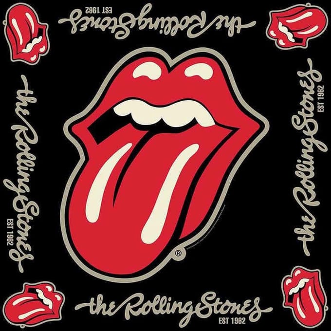 The Rolling Stones Bandana Established 1962 Zwart