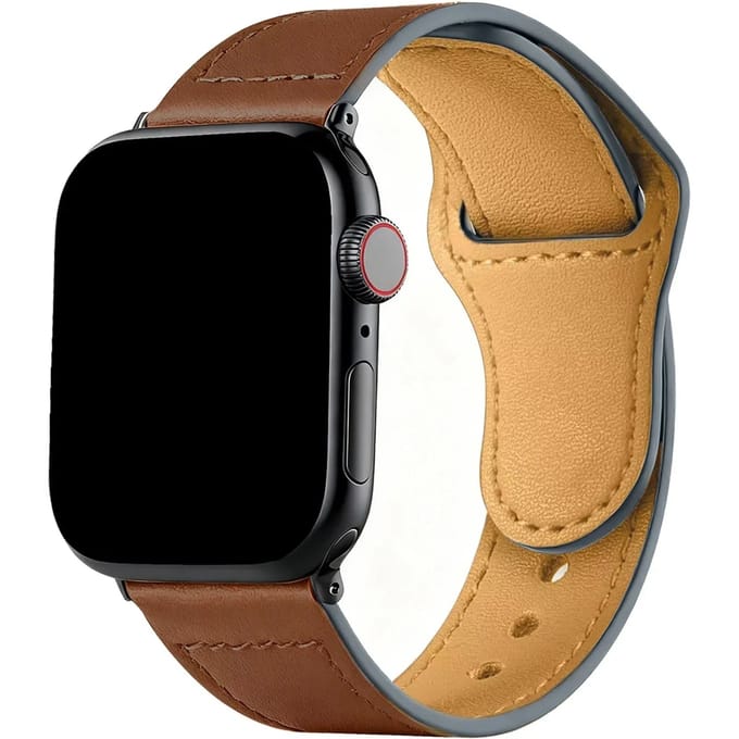123watches bandje Leranzi - leer - bruin - 44 · 45 · 46 & 49 mm - Geschikt voor Apple Watch series 1/2/3/4/5/6/7/8/9/10/11/12/SE/SE2/SE3/Ultra/Ultra 2/Ultra 3/Ultra 4