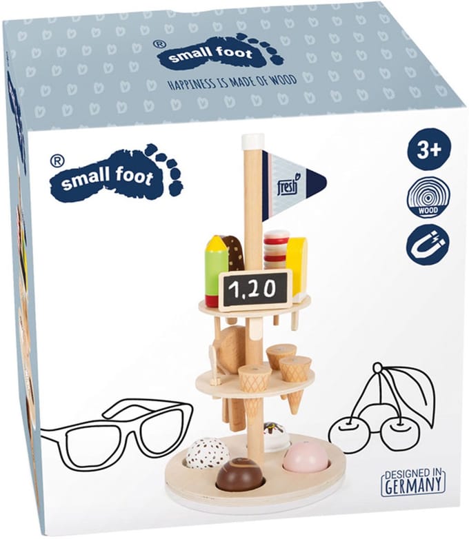 Small Foot - Wooden Ice Creams with Holder 15 pcs