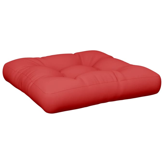 vidaXL - Palletkussen - 50x50x12 - cm - stof - rood