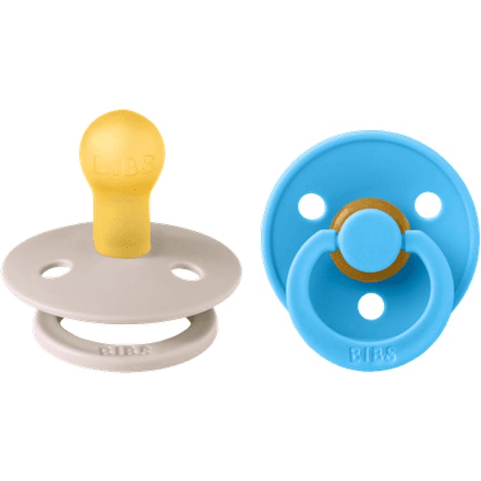 BIBS Colour Fopspeen - 0-6 mnd - 2-pack - Rond - Mushroom/Breeze
