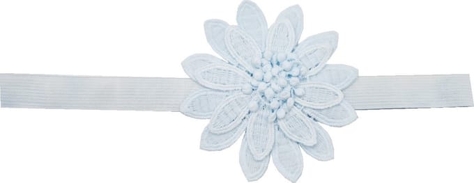 Haarsoires Haarband met Gehaakte Bloem - Lichtblauw