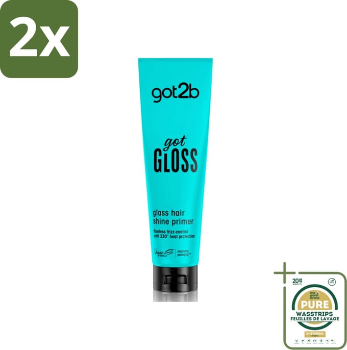 Got2B - Haarprimer - Got Gloss - 150 ml - Voordeelverpakking - 2 stuks - Pluiscontrole - Hittebescherming