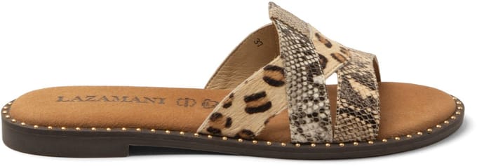 Lazamani - Suze Dames Slippers Beige - Maat 42