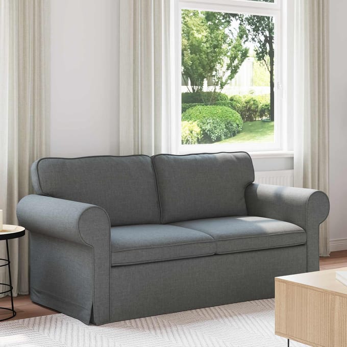 vidaXL - Bank - Donkergrijs - 175 - x - 82 - x - 80 - cm - Stof