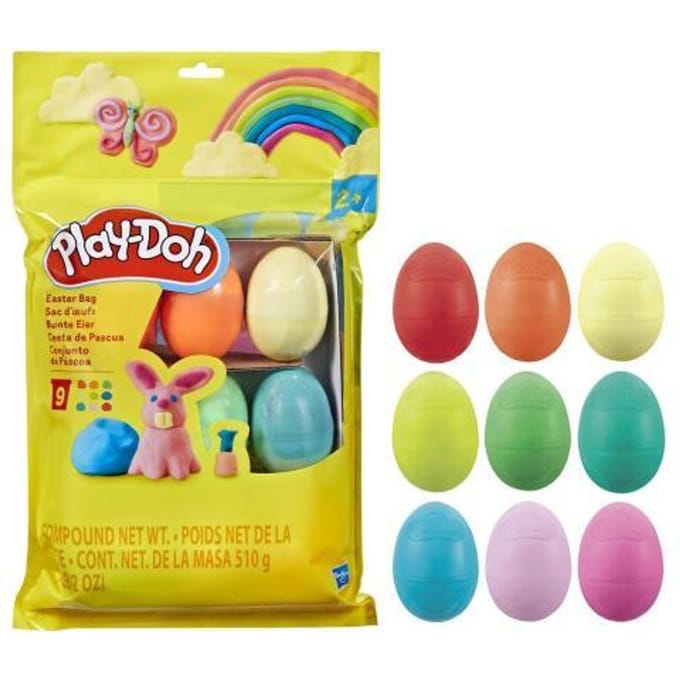 Play-Doh-paastasje, 9 eieren, uitdeelcadeautjes en knutselspeelgoed voor kinderen