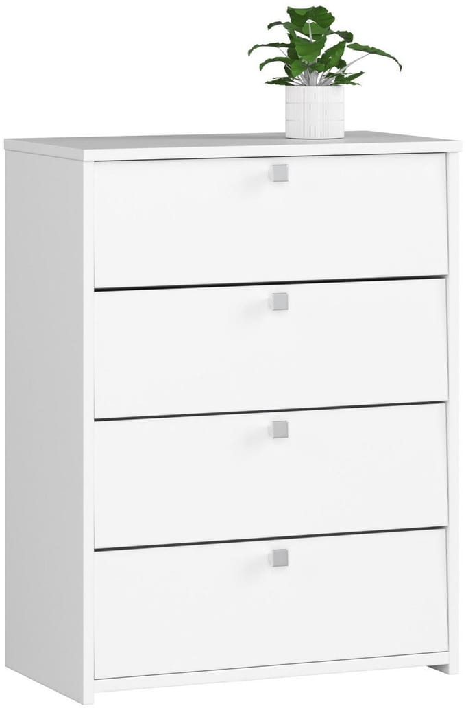 Rubin Schoenenkast met 4 Draaideuren - Wit 66 cm
