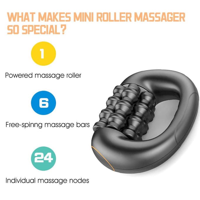 Massage Roller Gun Diepe Weefsel Percussie Spier Massager Elektrisch Oplaadbaar Spierherstel Pijnverlichting voor Nek Schouder Taille gray