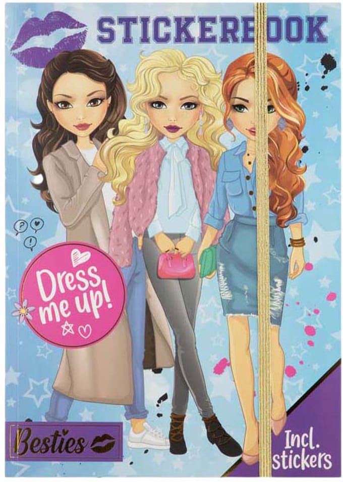 Besties Dress Me Up Stickerboek Neon A4 - 10 Vellen
