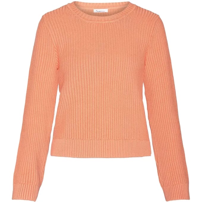 Damestrui met ronde hals KnowledgeCotton Apparel Knitted OCS/Vegan