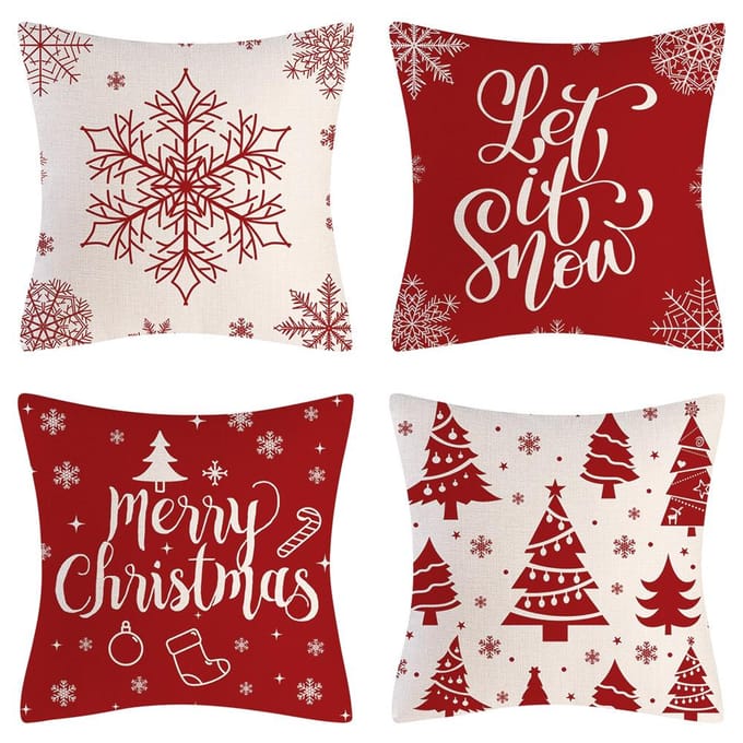 Housse de coussin de Noël décoration de la maison coussin de canapé 39 45*45cm black