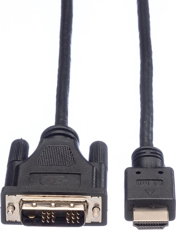 ROLINE Monitorkabel DVI (18+1) - HDMI, M/M, zwart, 3 m