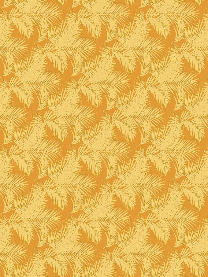 Decopatch papier Palmbladeren oranje/geel
