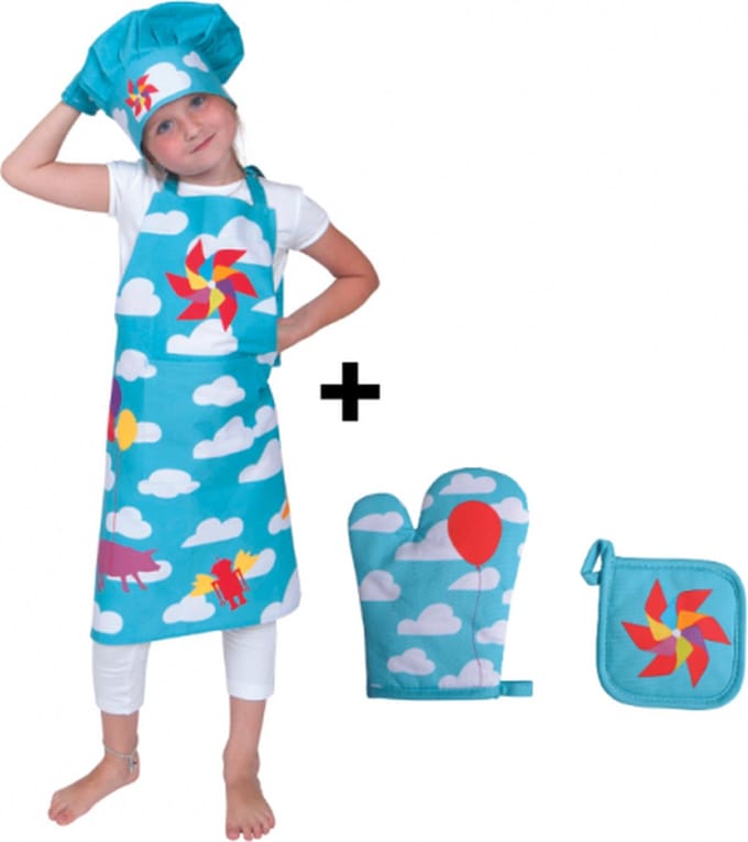 Kinderset wolkjes, aqua