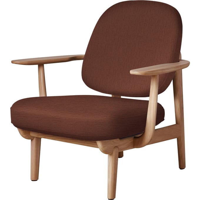 Fritz Hansen Fred Loungefauteuil - JH97 - oranje - eiken geolied