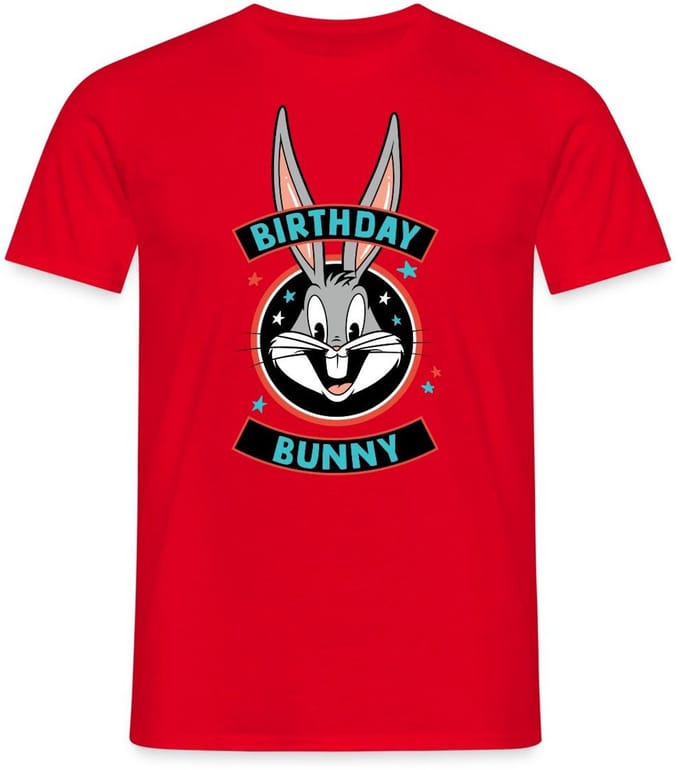 Looney Tunes Bugs Bunny Birthday Bunny T-Shirt Heren
