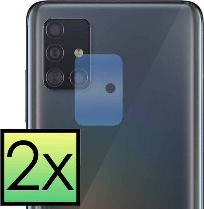 Camera Lens Protector - 2 Stuks - Geschikt voor Samsung Galaxy A71 - Camera Screenprotector - Beschermglas - Gehard Glas - Tempered Glass - Screen Protector