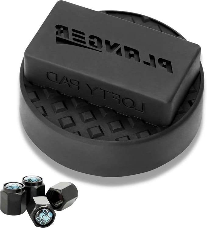 Autokrik Rubberen Pad - Lofty Pad - Auto Onderhoud - Onbreekbaar Rubber 3.5T - 65mm Diameter - Zwart