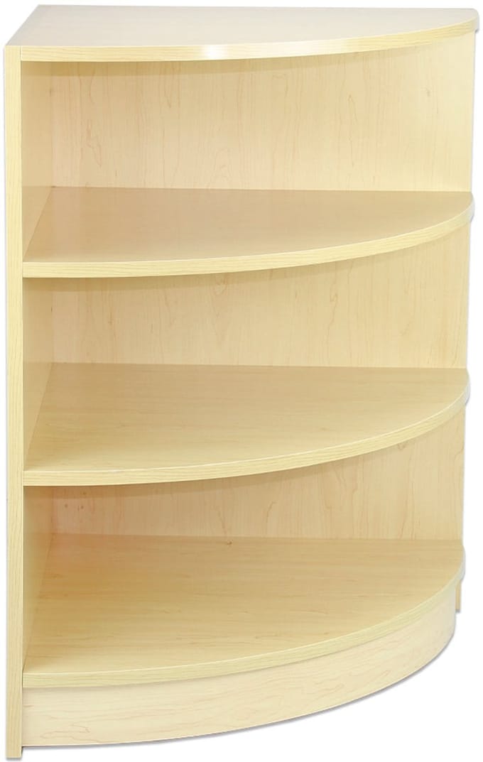 Lm60 hoekwinkelbalie - esdoorn - 60x60cm - 3 schappen