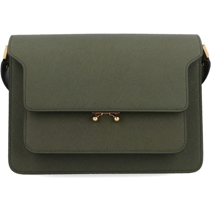 Marni Sac Trunk Moyen Vert Forêt Sacs Femme SBMPN09NO1-LV520-ZV55N Basic Set (Bag+Dust Bag) gray