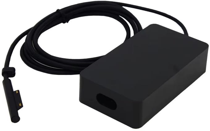 GO SOLID! ® 65W Adapter geschikt voor Surface Pro 11, 10, 9, 8, 7, 6, 5, 4X model 1706, 1796, 1800, 15V