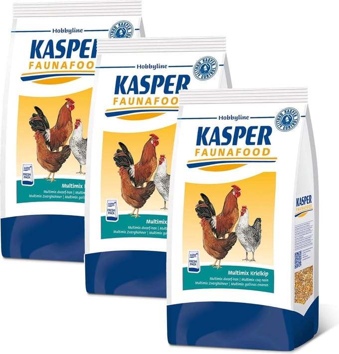 Kasper Faunafood Multimix Krielkip - Kippenvoer - 3 x 4 kg