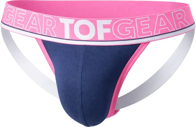 TOF Paris Champion Jockstrap Navy - MAAT S - Heren Ondergoed - Jockstrap voor Man - Mannen Jock