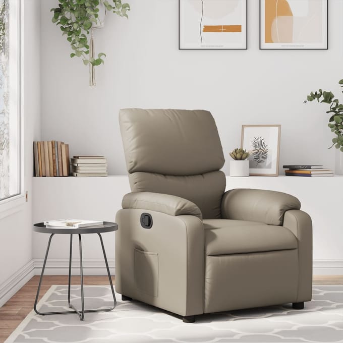 vidaXL - Fauteuil - verstelbaar - kunstleer - cappuccinokleurig