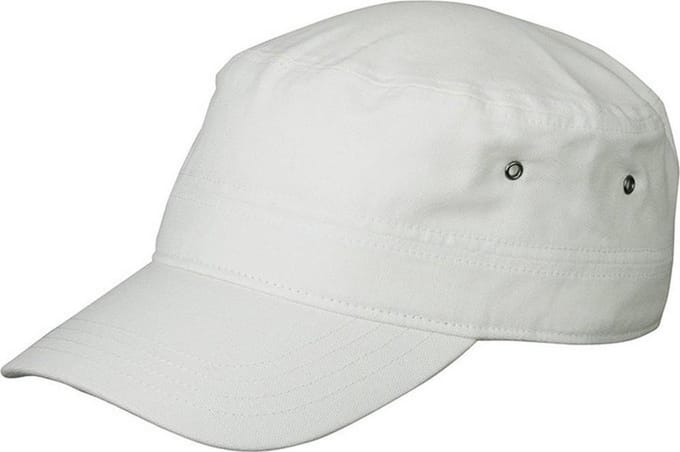 Myrtle Beach Volwassenen Unisex Militaire Kap (Wit)