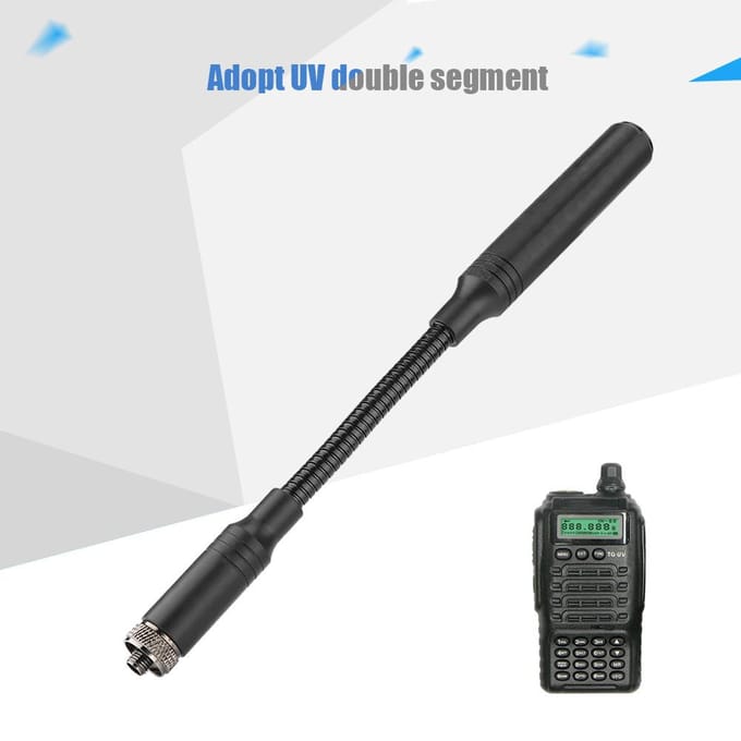24cm AT22 5.2dBi 144430 Zwanenhals Messing Tactica Antenne SMA F Interface