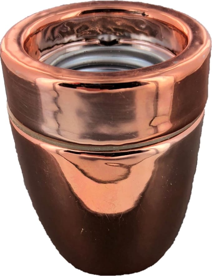 Lamphouder E27 Porselein - Rosé / Koper