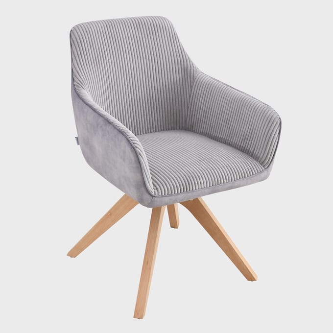 HOMLA - Chair - PESA - Grey Combined Fabric - 56x60x82 cm
