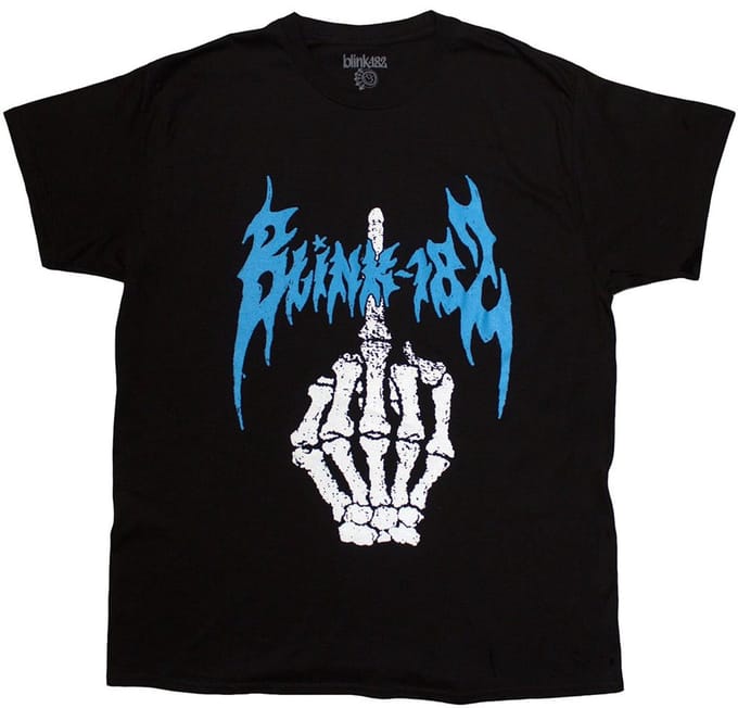Blink-182 - Middle Finger Heren T-shirt - M - Zwart