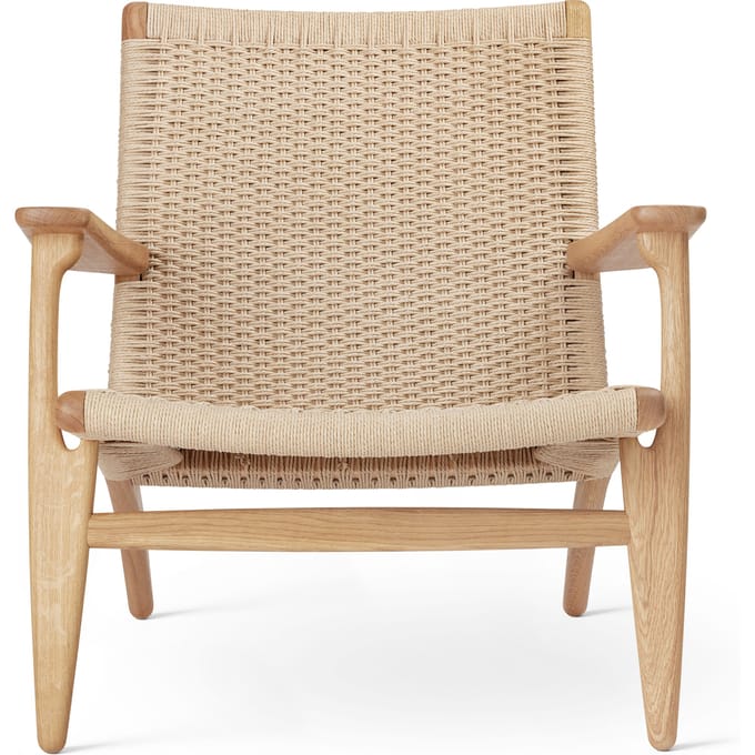 Carl Hansen & Søn - CH25 Fauteuil - Vlecht natuur - eiken geolied - beige