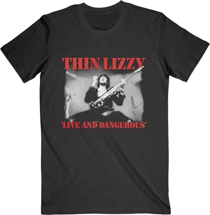 Thin Lizzy - Live & Dangerous Heren T-shirt - 2XL - Zwart