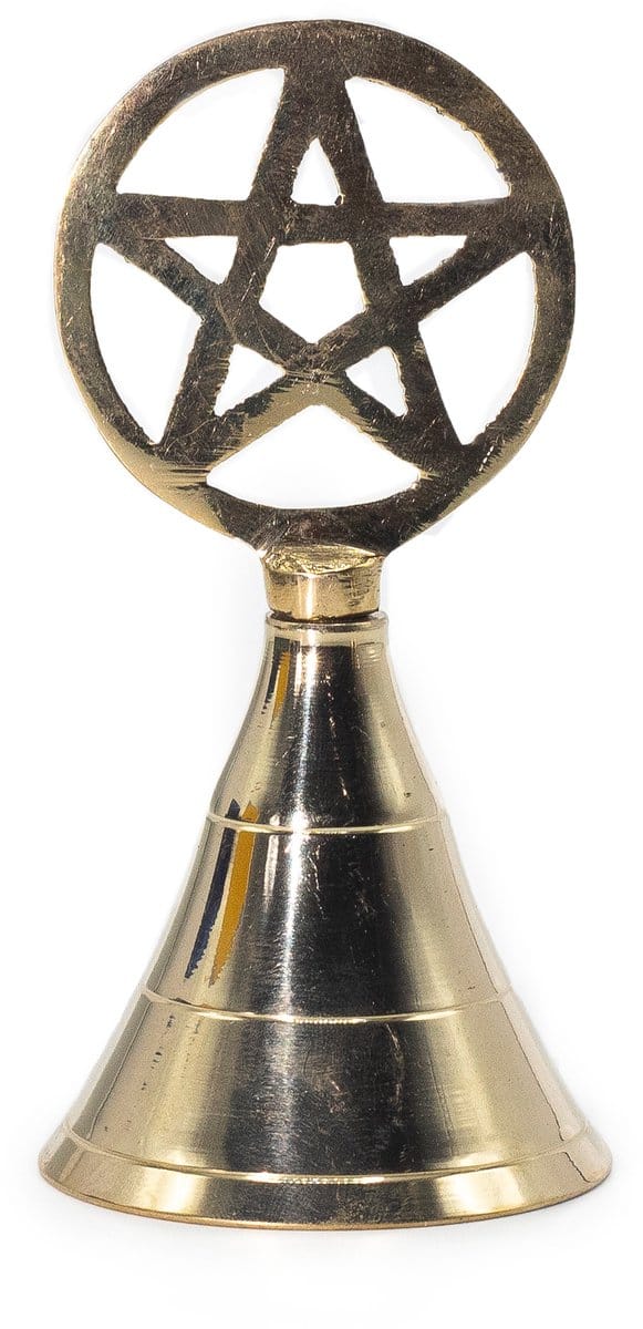Messing Altaarbel met Pentagram – Rituele Bel voor Wicca & Rituelen