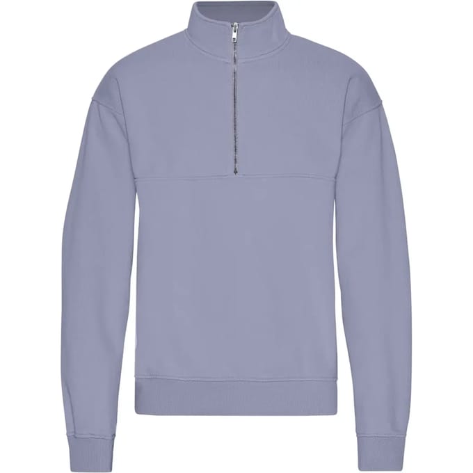 1/4 rits sweater Colorful Standard Organic Purple Jade