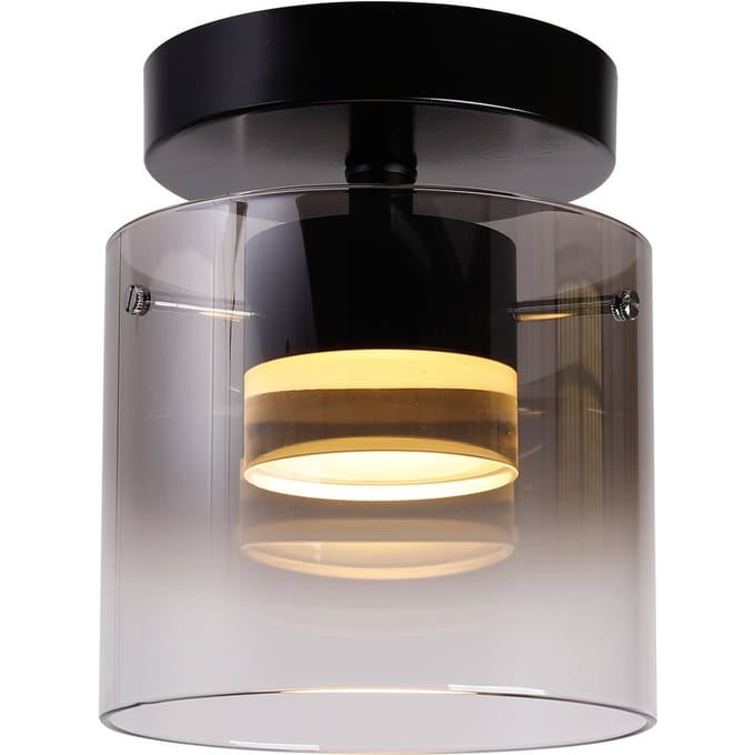 HighLight LED plafondlamp Salerno, 2.700 K, 1-lamp, zwart