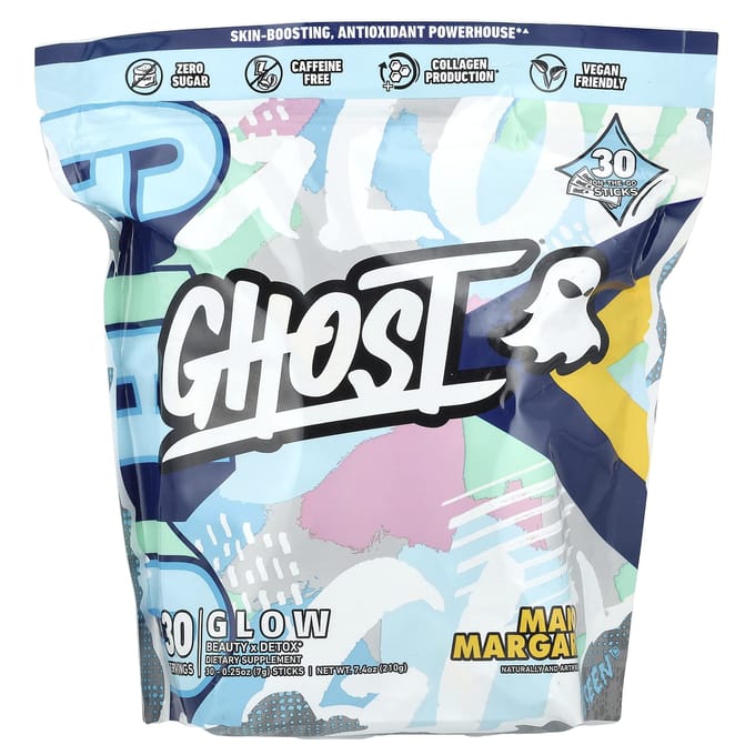 Ghost, Glow, Mango Margarita, 30 sticks, 7 g (0,25 oz) elk