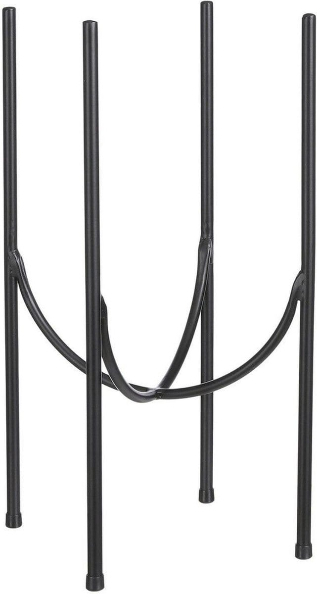 Mica Decorations - bloempot plantenstandaard/verhoger - zwart - H40 x B16 cm
