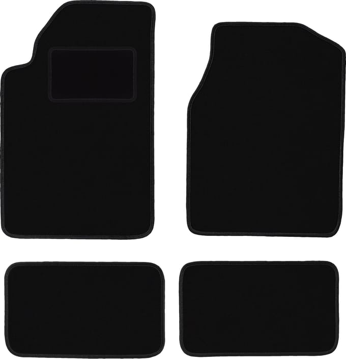 Zwarte velours vloermatten voor: Chrysler 300M sedan (1998-2004)